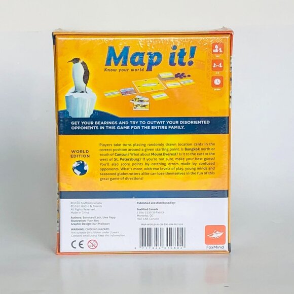 New Sealed FoxMind Games Map It Know your World (World Edition) For Age 10+ - Picture 8 of 13